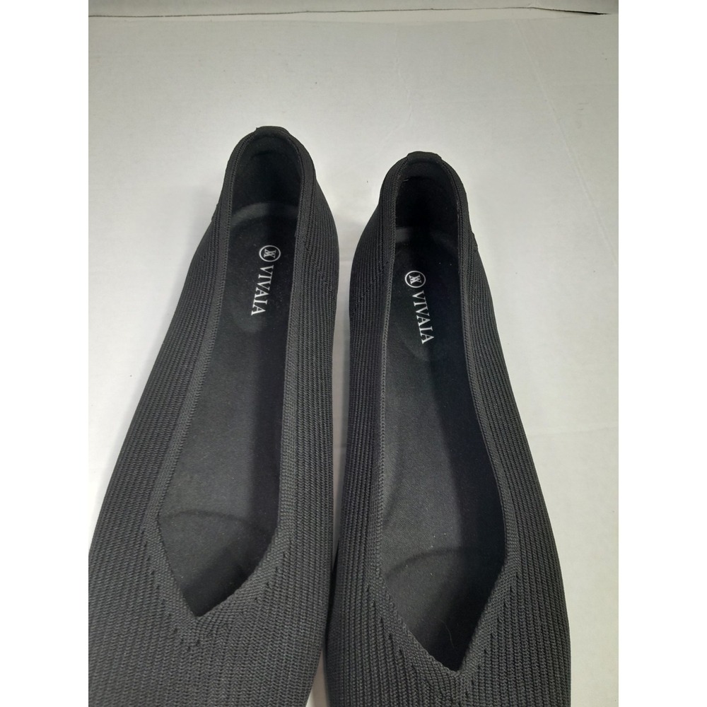 VIVAIA Margot Square Toe V-Cut Ballet Flats. Black. Size 43, US 11. VGUC. - Picture 11 of 11
